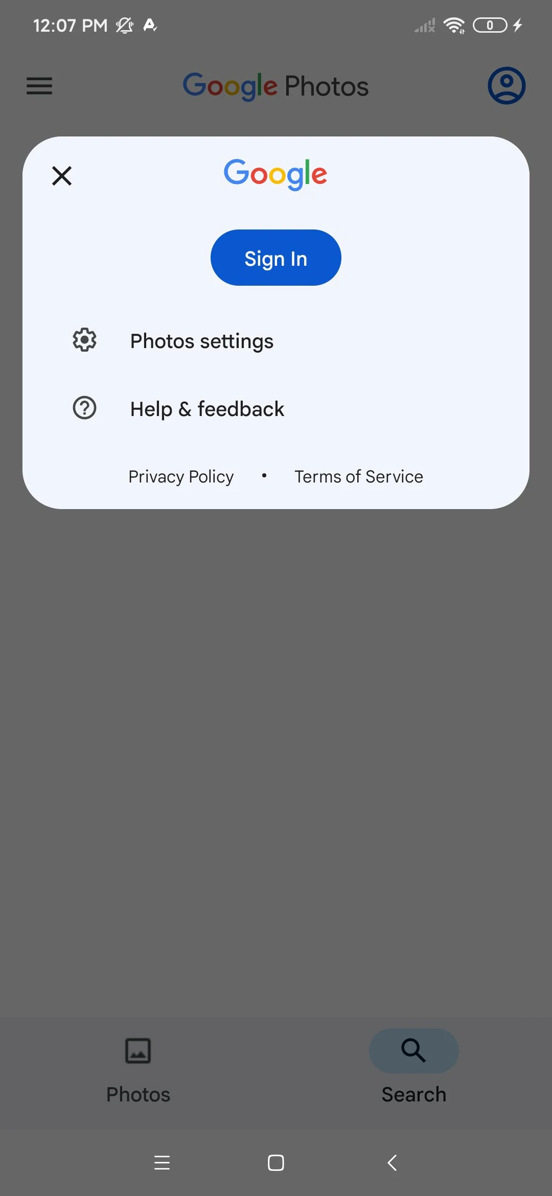 Google Photos screenshot